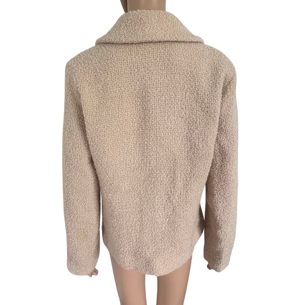 Eileen Fisher Wool Textured Blazer Jacket M Cream Old Money Business Carrier - Picture 6 of 10